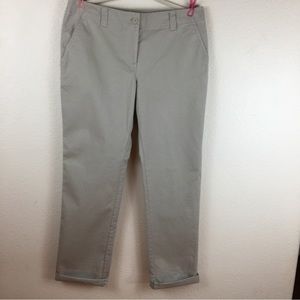 Tommy Bahama Women's Khaki Midrise Slim Leg Cuff Pants Size 6